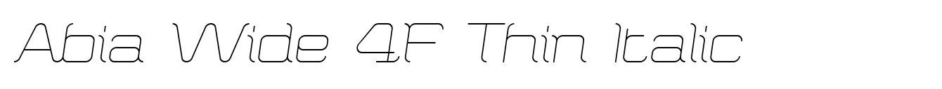 Abia Wide 4F Thin Italic
